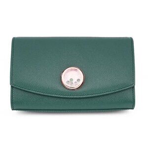 Chopard Happy Malachite Cabochons Green Grained Leather Handbag 95000-0991